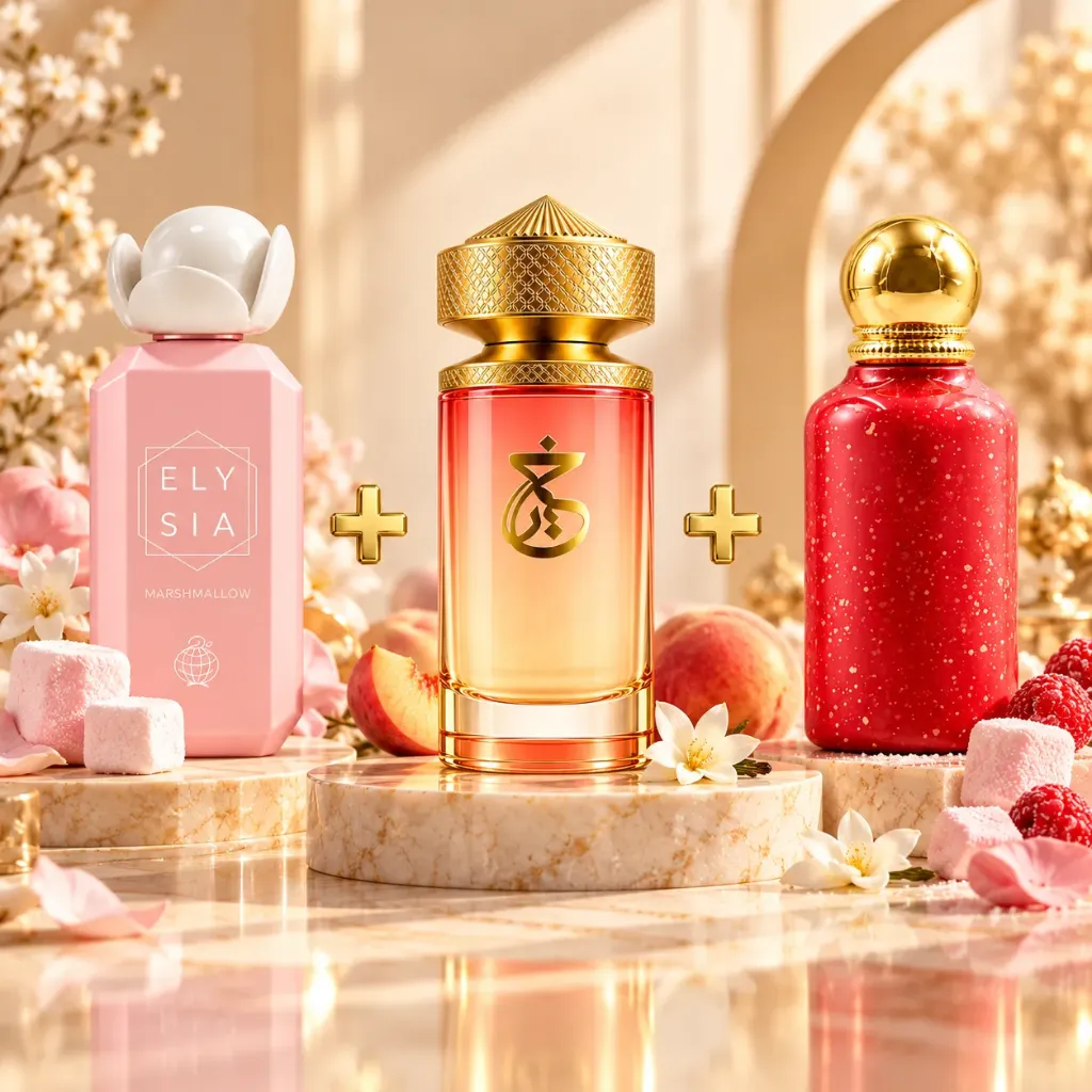 Routine Gourmande - Elysia Marshmallow 100ml, Khair Peach Delulu 100ml & Candy Dream 100ml